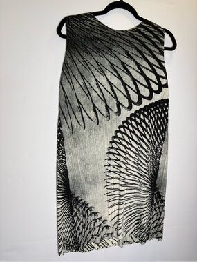 Pleats Please Issey Miyake Motion Dress | SS17 | Black White Print | Size 4